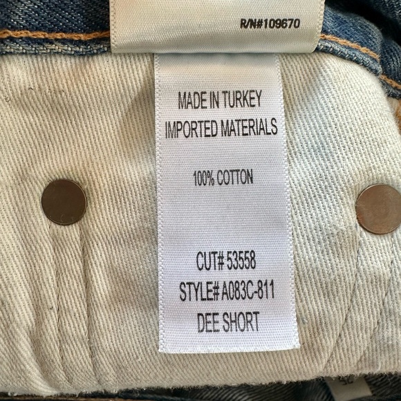 Agolde Women's Frayed Blue Jean Shorts - Picture 11 of 13